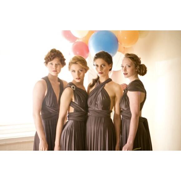 Two Birds Tea length Convertible infinity Dress - Picture 1 of 5